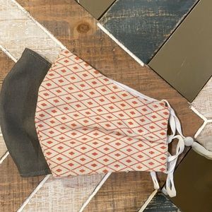 2 Pack Handmade Fitted Face Masks